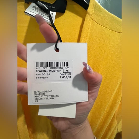 BRAND NEW Sid Neigum stunning yellow cut-out dress. Size XS - Picture 7 of 8